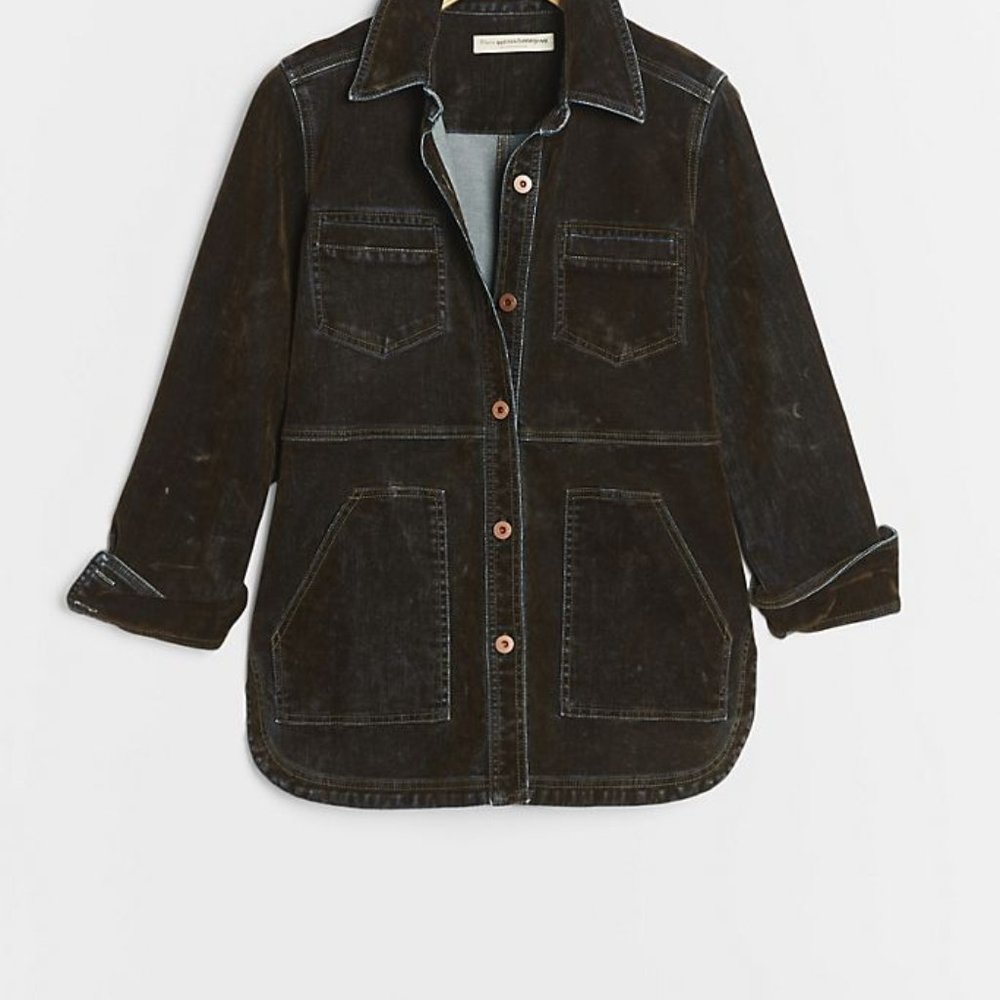 Anthropologie Pilcro Velvet/Denim Jacket - Sz Small
